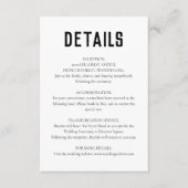 Witte Moderne Minimale Bruiloft Informatiekaartje (Voorkant)