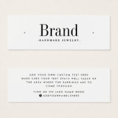 Witte, moderne, minimale oplegkaart mini visitekaartjes (Voorkant /achterkant)