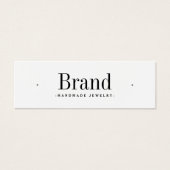 Witte, moderne, minimale oplegkaart mini visitekaartjes (Voorkant)