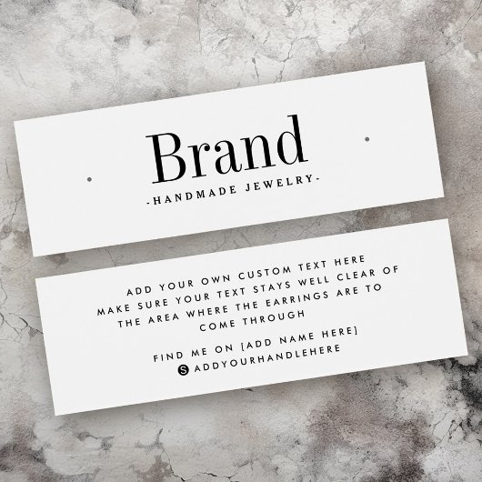 Witte, moderne, minimale oplegkaart mini visitekaartjes