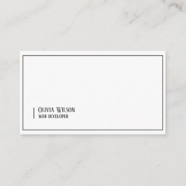 Witte moderne minimalist visitekaartje