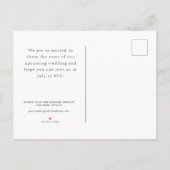 Witte Moderne Minimalistische Foto Save the Date Aankondigingskaart (Achterkant)