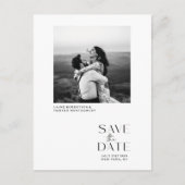 Witte Moderne Minimalistische Foto Save the Date Aankondigingskaart (Voorkant)