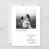 Witte Moderne Minimalistische Foto Save the Date Magnetische Uitnodiging (Voorkant)
