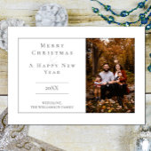 Witte Moderne Minimalistische Foto Vakantie Kaart