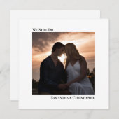 Witte Moderne Minimalistische Gelofte Vernieuwing Kaart (Voorkant / Achterkant)