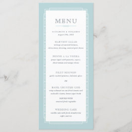 Witte Moderne  Mint Bruiloft Menu