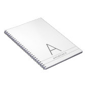 Witte Moderne Persoonlijke Naam op Notitieboek (Rechterzijde)