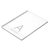 Witte Moderne Persoonlijke Naam op Notitieboek (Linkerzijde)