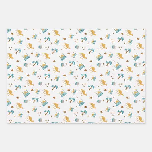 Witte Moderne Ramadan Eid Mubarak Gelukkig Eid Mos Inpakpapier Vel (Voorkant 3)