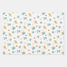 Witte Moderne Ramadan Eid Mubarak Gelukkig Eid Mos Inpakpapier Vel