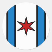 Witte Moderne Shield Circle Sticker (Voorkant)