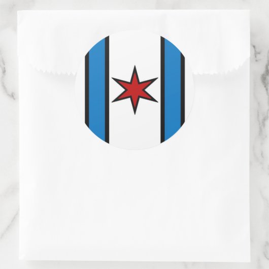 Witte Moderne Shield Circle Sticker (Tas)