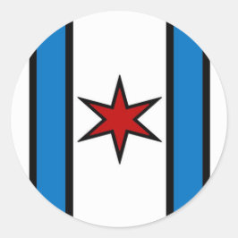 Witte Moderne Shield Circle Sticker