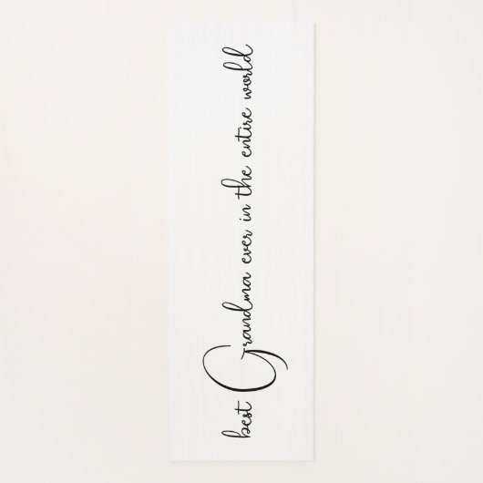 Witte Moderne Typografie Fotocollage Oma Yogamat (Achterkant)