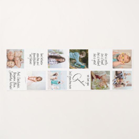 Witte Moderne Typografie Fotocollage Oma Yogamat (Voorkant (horizontaal))