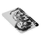 Witte Moderne Typografie Save the Date Magnet Magneet (Rechterzijde)