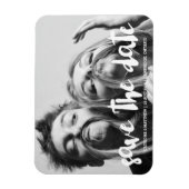 Witte Moderne Typografie Save the Date Magnet Magneet (Verticaal)