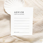 Witte Moderne Vette Bruiloft Advies Kaart<br><div class="desc">Introductie van ons White Modern Bold Wedding Advice Kaart-ontwerp, een echte weergave van modern minimalisme en elegantie. Met zijn unieke mix van creatieve en chique designelementen is dit ontwerp perfect voor diegenen die op zoek zijn naar een gepolijste en gedurfde esthetiek op hun speciale dag. Onze chique off-set typografie voegt...</div>