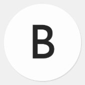 Witte Moderne Vette Bruiloft Monogram Envelop Seal Ronde Sticker (Voorkant)