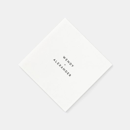 Witte Moderne Vette Bruiloft Servet (Hoek)