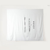 Witte Moderne Vette Huwelijksfoto Achtergrond Wandkleed (Voorkant (horizontaal))