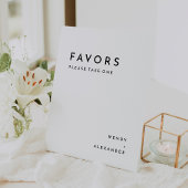 Witte Moderne Vette Huwelijksgunsten Reclamebord Met Voetstuk