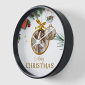 Witte Moderne Vrolijke Kerstmis 10"Ronde Zwart (Hoek)