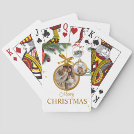 Witte Moderne Vrolijke Kerstmis Beste Klassiek Pokerkaarten