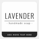 Witte, moderne, zwarte rand etiket (Voorkant)