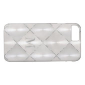 Witte moeder van Parelwijn met SilverMonogram Case-Mate iPhone Case (Achterkant (Horizontaal))