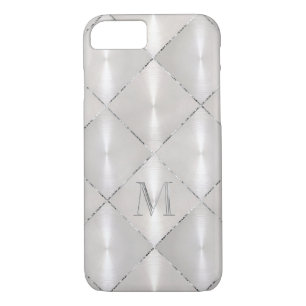 Witte moeder van Parelwijn met SilverMonogram Case-Mate iPhone Case