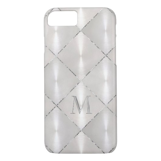 Witte moeder van Parelwijn met SilverMonogram Case-Mate iPhone Case (Achterkant)