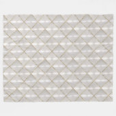 Witte moeder van Pearl met goudmonogram Fleece Deken (Voorkant (Horizontaal))