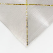 Witte moeder van Pearl met goudmonogram Fleece Deken (Hoek)