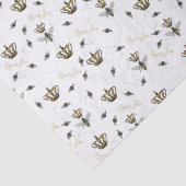 Witte Moederdag Royal Queen Bee & Gold Crown Tissuepapier (Detail)