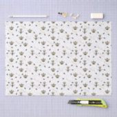 Witte Moederdag Royal Queen Bee & Gold Crown Tissuepapier (Craft)