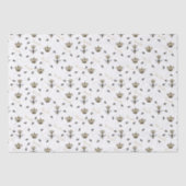 Witte Moederdag Royal Queen Bee & Gold Crown Tissuepapier (Voorkant)