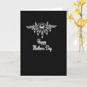 Witte Moeders Dag Scriptkaart Kaart (Gele Bloem)