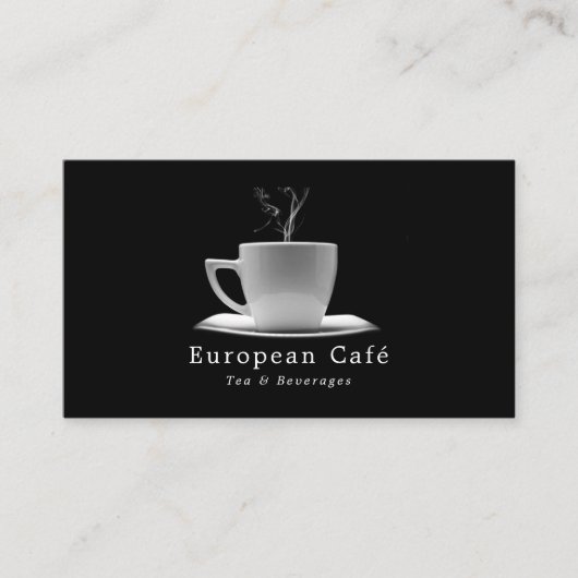 Witte Mok, Barista, Café, Coffeehouse Visitekaartje (Voorkant)