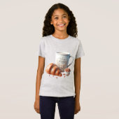 Witte Mok, croissant en amandel T-shirt (Voorkant volledig)