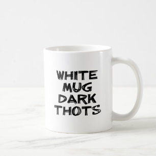 Witte mok donkere gedachten grappige humor