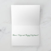 Witte Mok en de Groene Kerstkaart van de Sneeuw Feestdagen Kaart (Binnen)