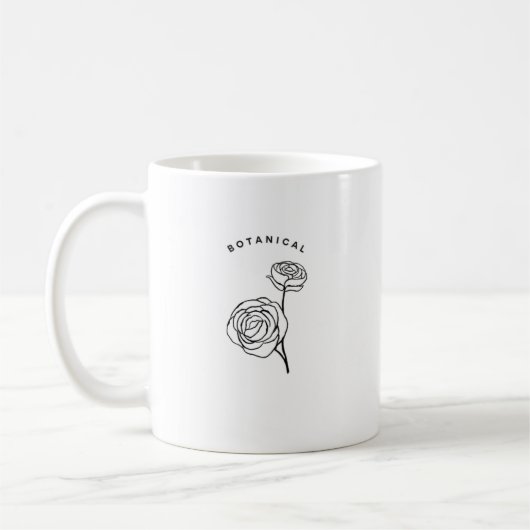 Witte mok handgemaakte ontwerp | Esthetische koffi (Links)