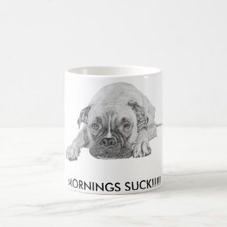 Witte mok met afbeelding van Boxer-honden