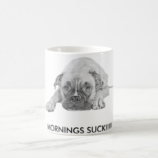 Witte mok met afbeelding van Boxer-honden (Center)