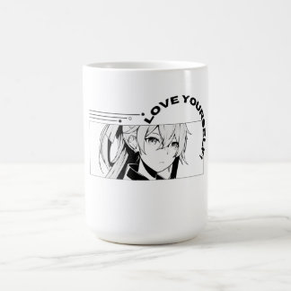 Witte mok met anime-ontwerp | Esthetische anime