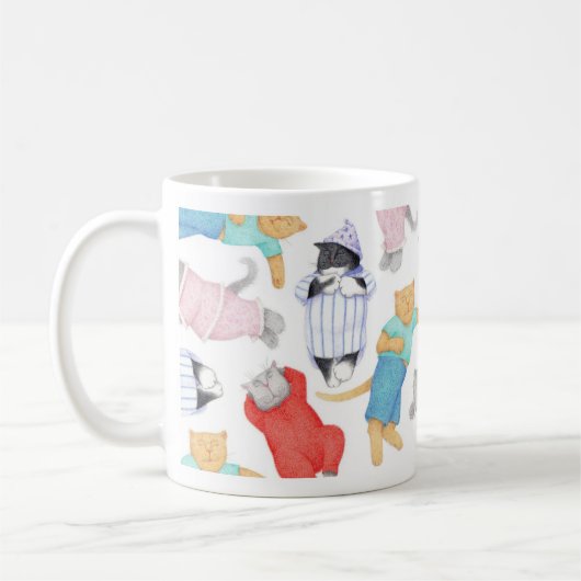 Witte mok met CATS PAJAMAS (Links)