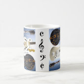 Witte Mok met een prachtig elektrisch gitaardecor (Center)