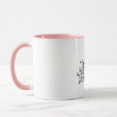 Witte mok met handgemaakte ontwerp (Links)